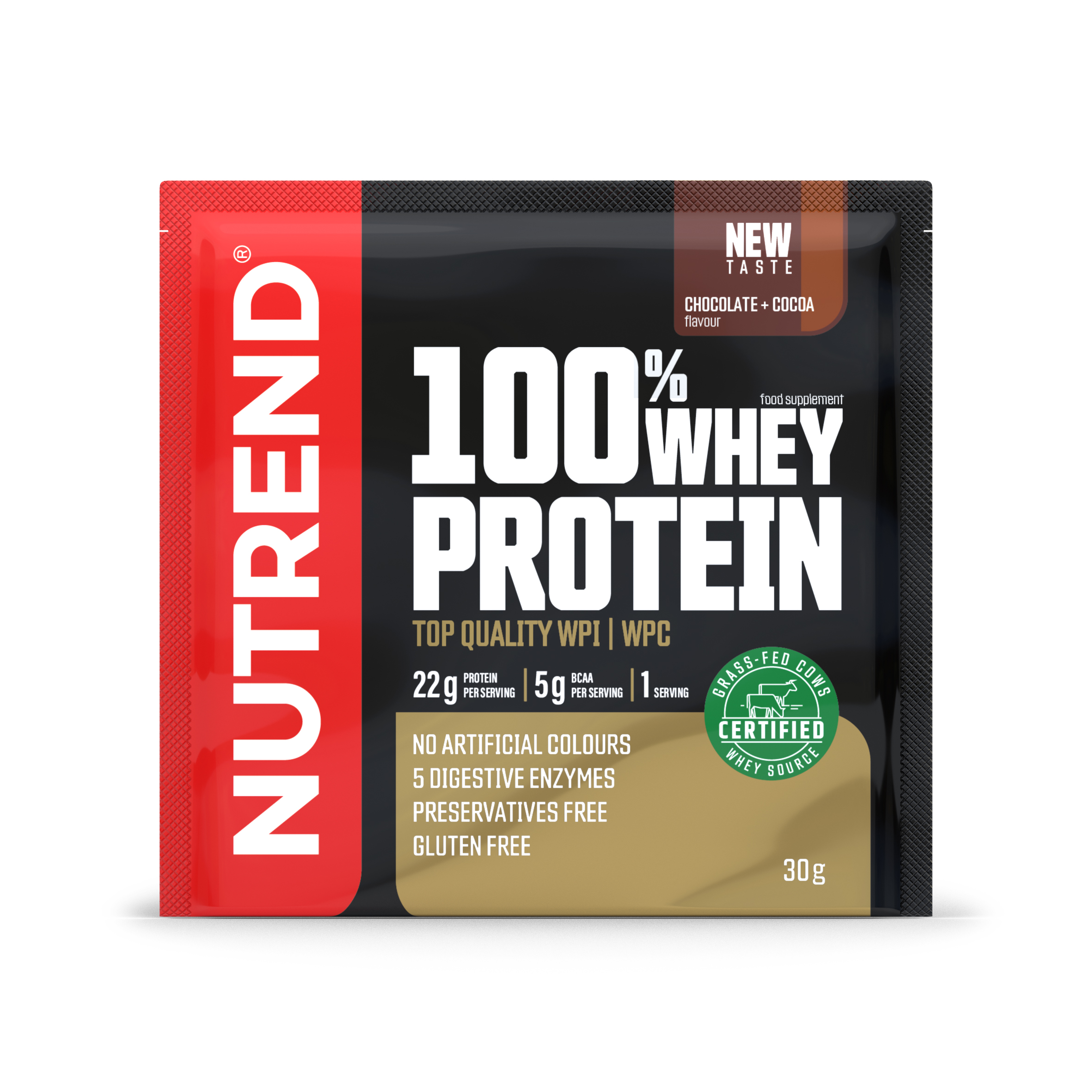 100% Вей Протеин 30г/100% WHEY PROTEIN 30g Nutrend (Шоколад-какао)