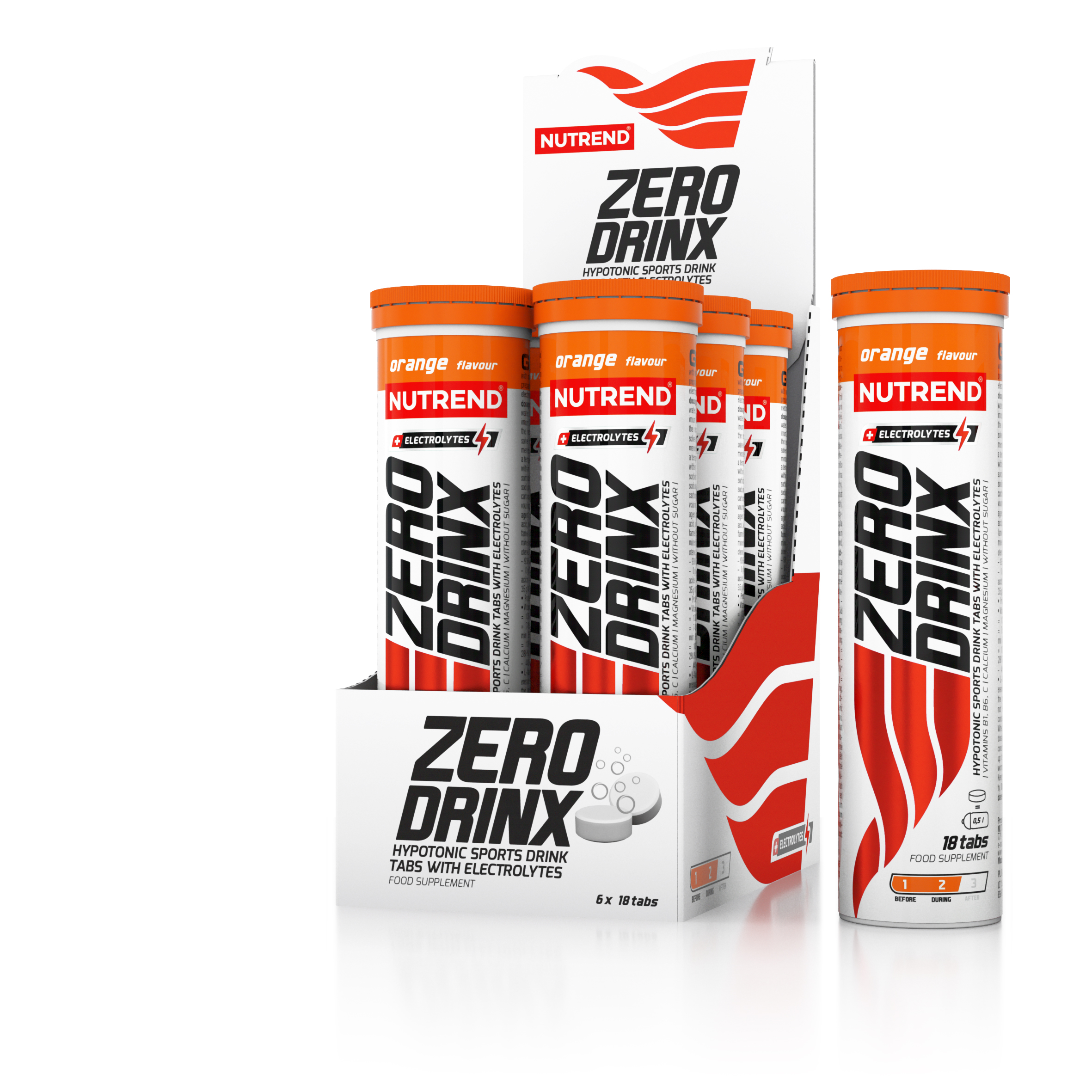 Зеродринк 18 шипучих таблеток/Zerodrinx 18 tablets Nutrend (Апельсин)