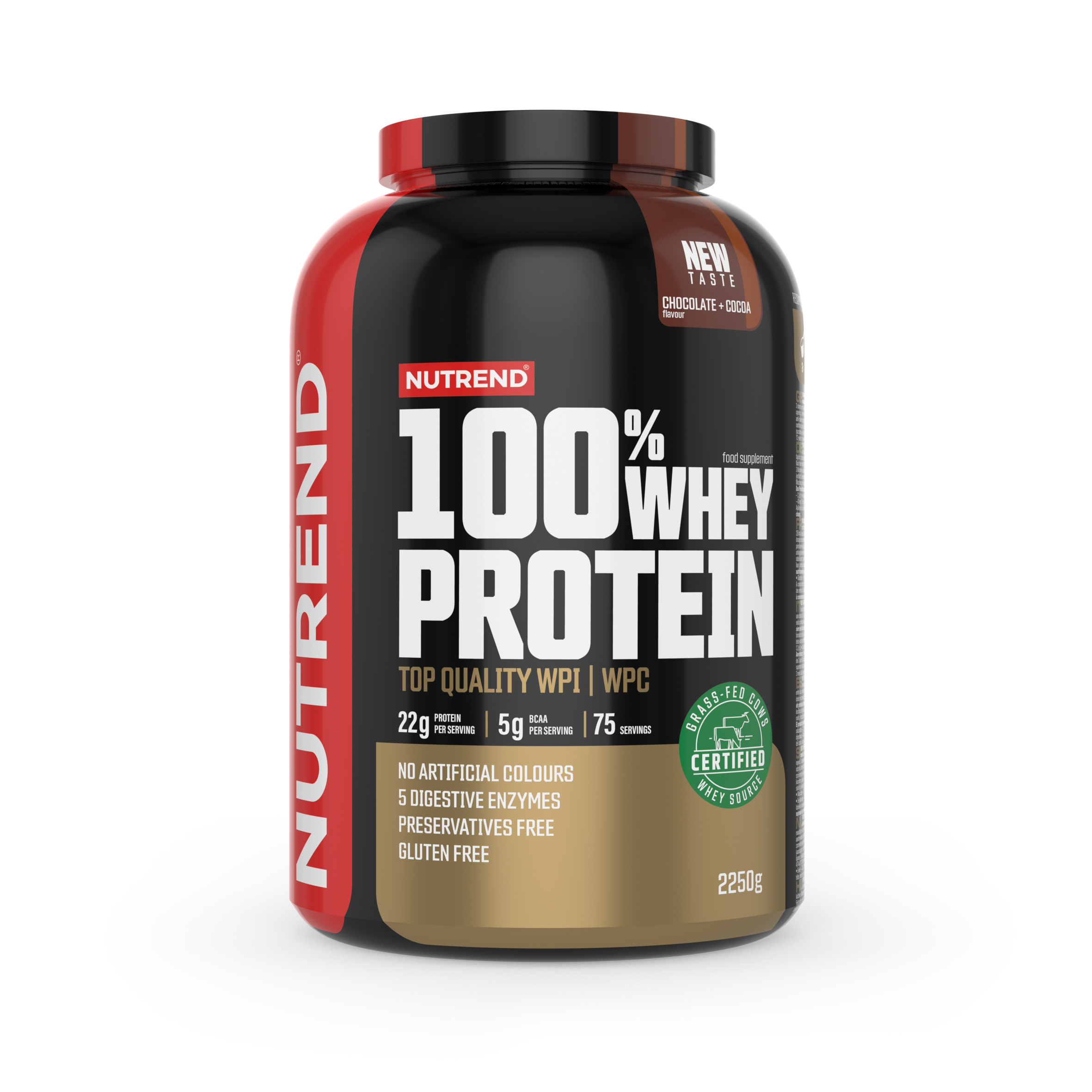 100% Вей Протеин 2250г/100% WHEY PROTEIN 2250g Nutrend (Шоколад-какао)